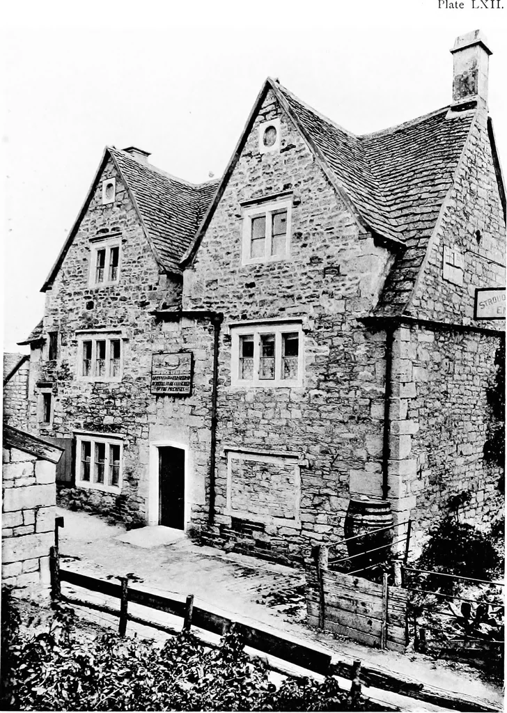 An illustration from Old cottages, farm-houses, and other stone buildings in the Cotswold district; examples of minor domestic architecture in Gloucestershire, Oxfordshire, Northants, Worcestershire, &c., 1905, leaf 214