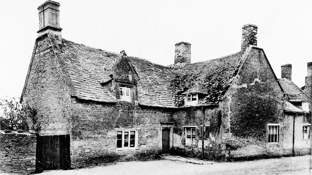 An illustration from Old cottages, farm-houses, and other stone buildings in the Cotswold district; examples of minor domestic architecture in Gloucestershire, Oxfordshire, Northants, Worcestershire, &c., 1905, leaf 224