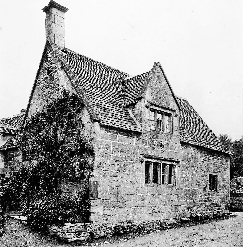 An illustration from Old cottages, farm-houses, and other stone buildings in the Cotswold district; examples of minor domestic architecture in Gloucestershire, Oxfordshire, Northants, Worcestershire, &c., 1905, leaf 228