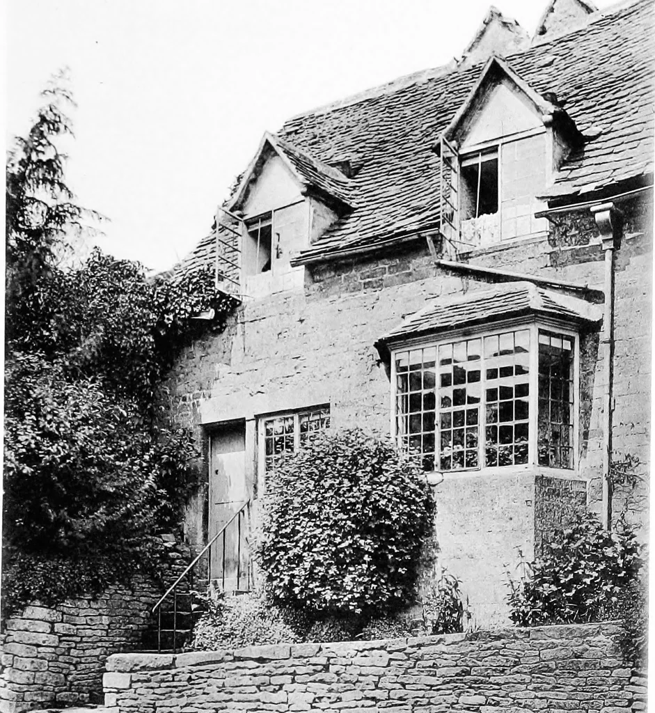 An illustration from Old cottages, farm-houses, and other stone buildings in the Cotswold district; examples of minor domestic architecture in Gloucestershire, Oxfordshire, Northants, Worcestershire, &c., 1905, leaf 242