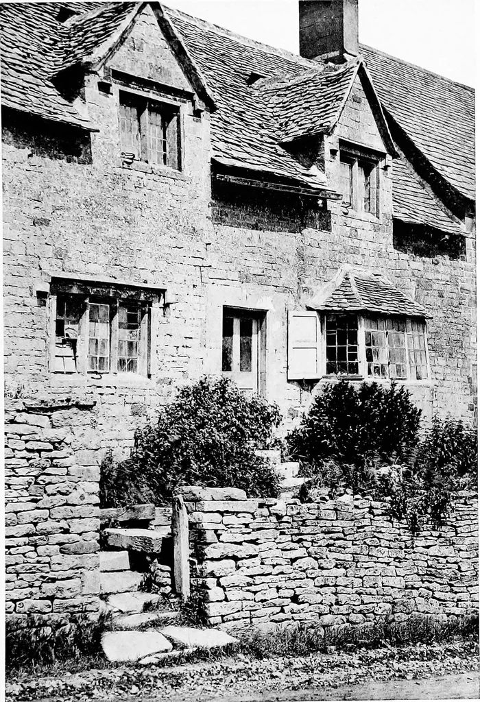 An illustration from Old cottages, farm-houses, and other stone buildings in the Cotswold district; examples of minor domestic architecture in Gloucestershire, Oxfordshire, Northants, Worcestershire, &c., 1905, leaf 244