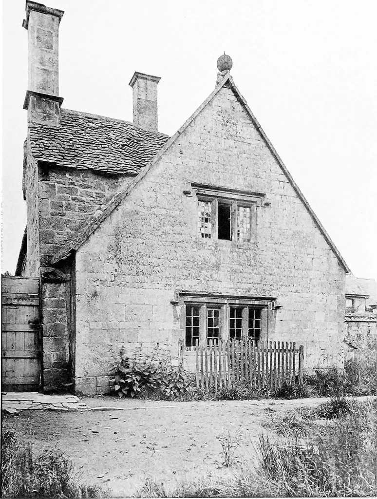 An illustration from Old cottages, farm-houses, and other stone buildings in the Cotswold district; examples of minor domestic architecture in Gloucestershire, Oxfordshire, Northants, Worcestershire, &c., 1905, leaf 252