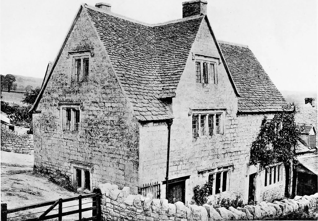An illustration from Old cottages, farm-houses, and other stone buildings in the Cotswold district; examples of minor domestic architecture in Gloucestershire, Oxfordshire, Northants, Worcestershire, &c., 1905, leaf 276