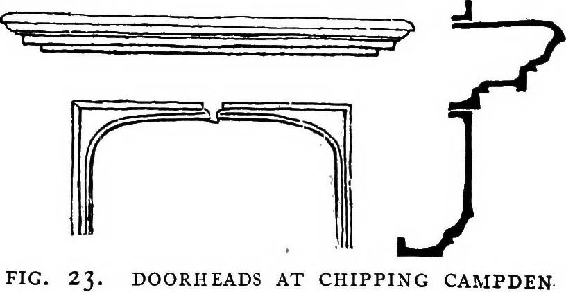 An illustration from Old cottages, farm-houses, and other stone buildings in the Cotswold district; examples of minor domestic architecture in Gloucestershire, Oxfordshire, Northants, Worcestershire, &c., 1905, leaf 45