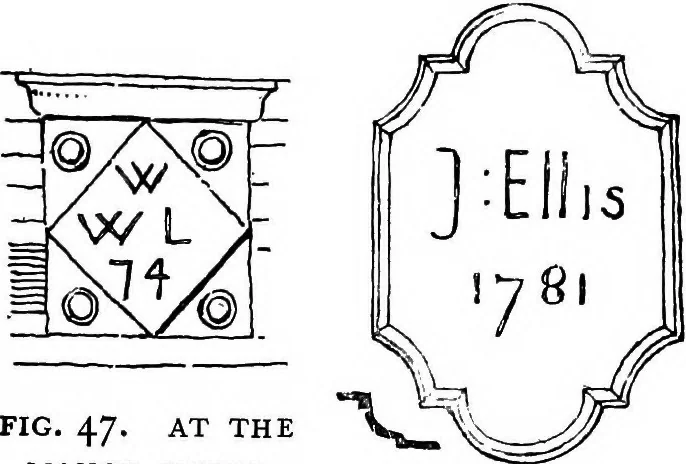 An illustration from Old cottages, farm-houses, and other stone buildings in the Cotswold district; examples of minor domestic architecture in Gloucestershire, Oxfordshire, Northants, Worcestershire, &c., 1905, leaf 59