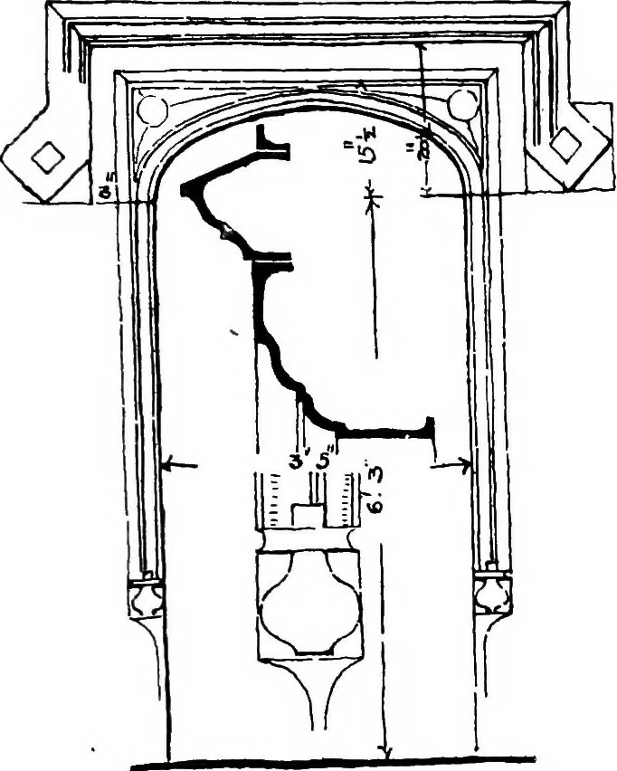 An illustration from Old cottages, farm-houses, and other stone buildings in the Cotswold district; examples of minor domestic architecture in Gloucestershire, Oxfordshire, Northants, Worcestershire, &c., 1905, leaf 62