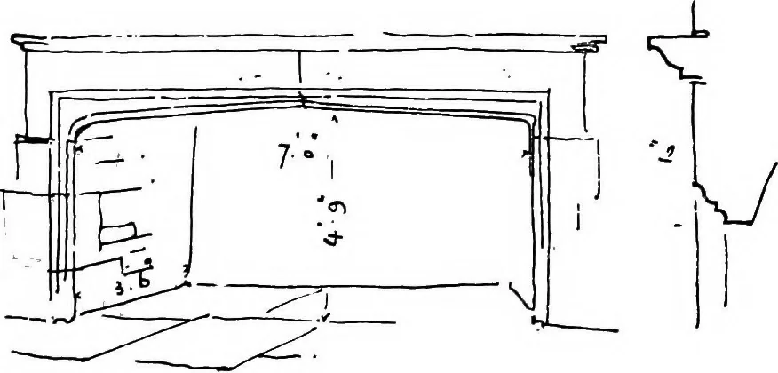 An illustration from Old cottages, farm-houses, and other stone buildings in the Cotswold district; examples of minor domestic architecture in Gloucestershire, Oxfordshire, Northants, Worcestershire, &c., 1905, leaf 77