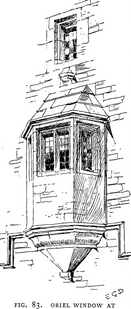 An illustration from Old cottages, farm-houses, and other stone buildings in the Cotswold district; examples of minor domestic architecture in Gloucestershire, Oxfordshire, Northants, Worcestershire, &c., 1905, leaf 81