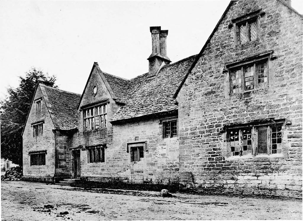 An illustration from Old cottages, farm-houses, and other stone buildings in the Cotswold district; examples of minor domestic architecture in Gloucestershire, Oxfordshire, Northants, Worcestershire, &c., 1905, leaf 92