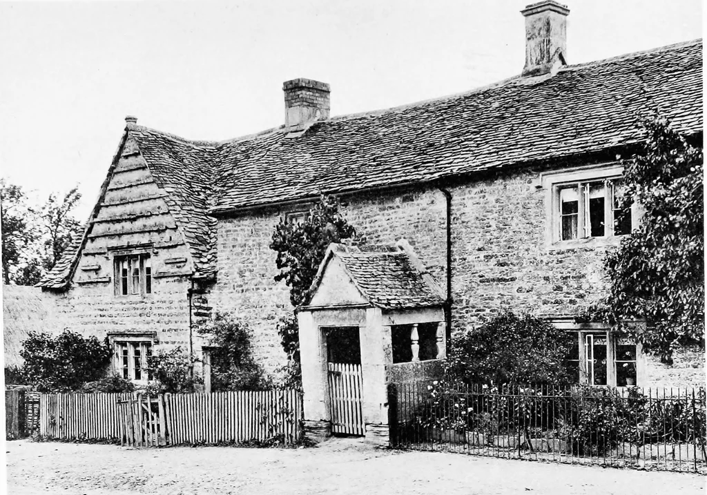 An illustration from Old cottages, farm-houses, and other stone buildings in the Cotswold district; examples of minor domestic architecture in Gloucestershire, Oxfordshire, Northants, Worcestershire, &c., 1905, leaf 96