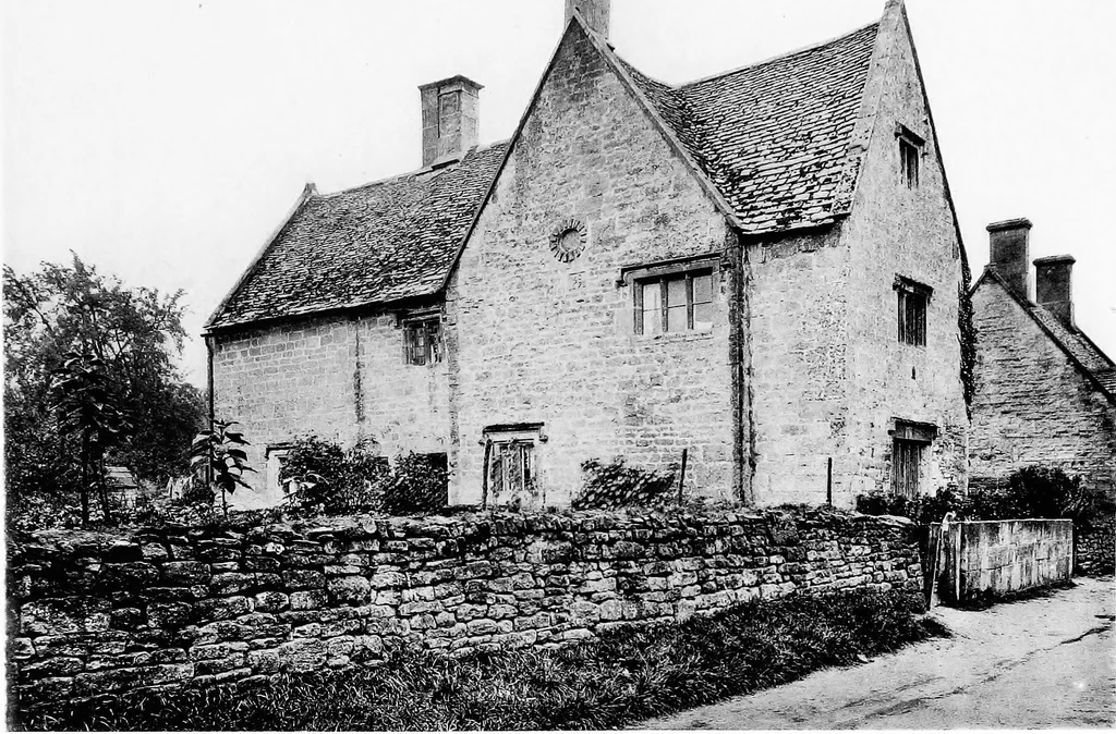 An illustration from Old cottages, farm-houses, and other stone buildings in the Cotswold district; examples of minor domestic architecture in Gloucestershire, Oxfordshire, Northants, Worcestershire, &c., 1905, leaf 98