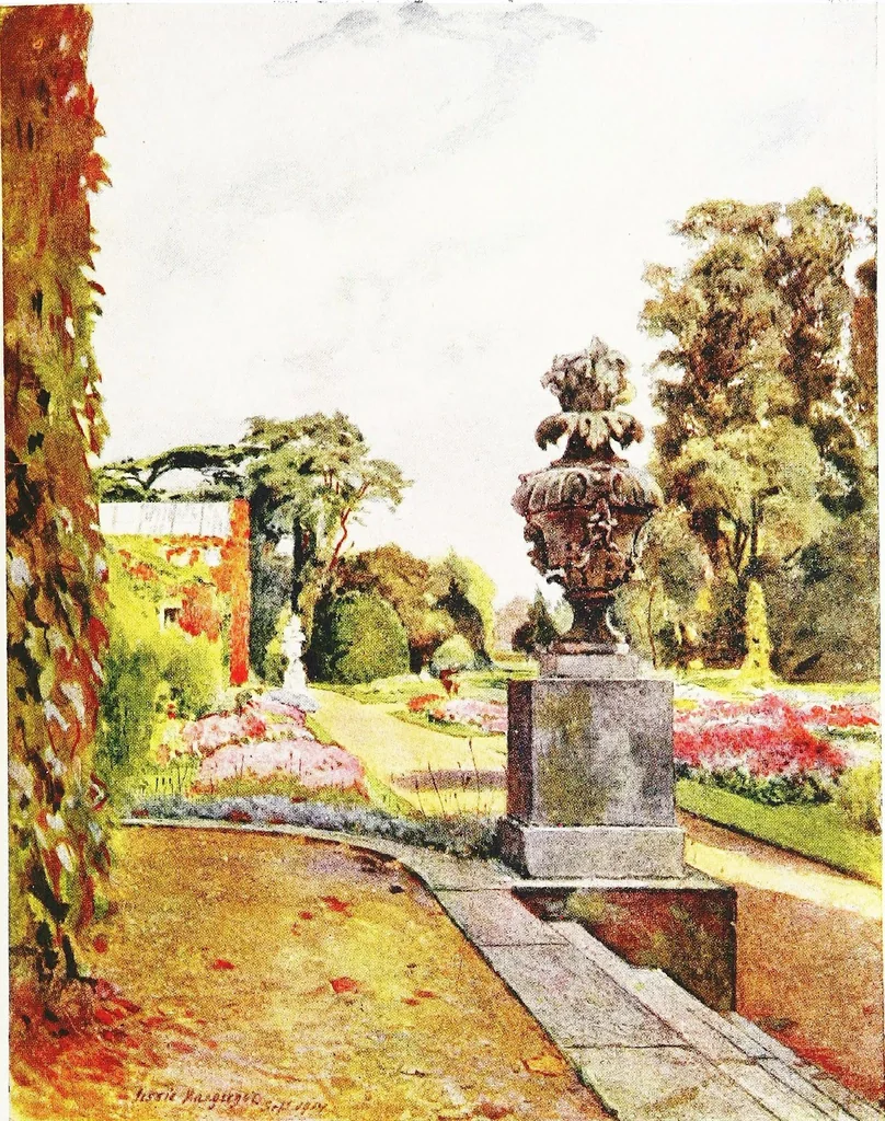 An illustration from Gardens of celebrities and celebrated gardens in and around London, 1918, leaf 148