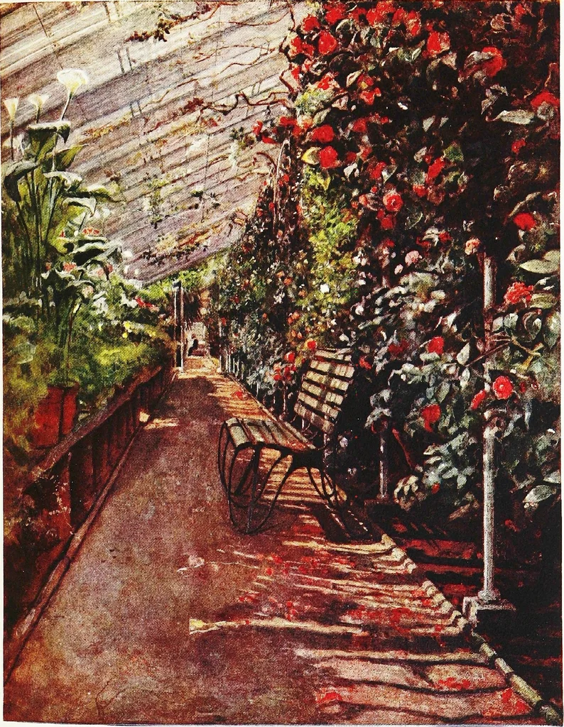 An illustration from Gardens of celebrities and celebrated gardens in and around London, 1918, leaf 236