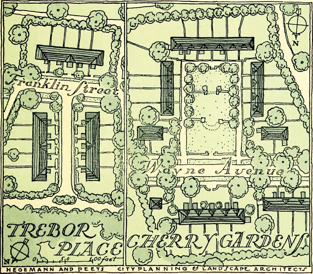 An illustration from Wyomissing Park ; the modern garden suburb of Reading, Pennsylvania;, 1919, leaf 18