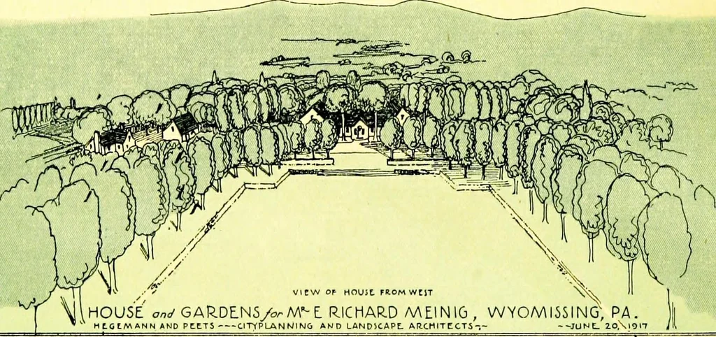 An illustration from Wyomissing Park ; the modern garden suburb of Reading, Pennsylvania;, 1919, leaf 33