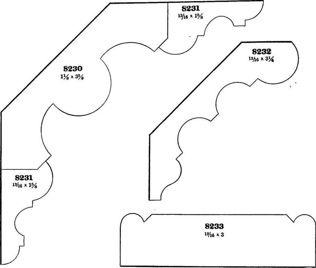 An illustration from Yellow pine mouldings, 1908, leaf 23