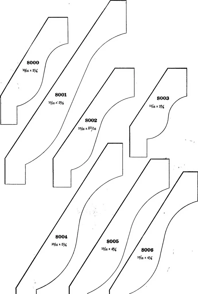 An illustration from Yellow pine mouldings, 1908, leaf 6