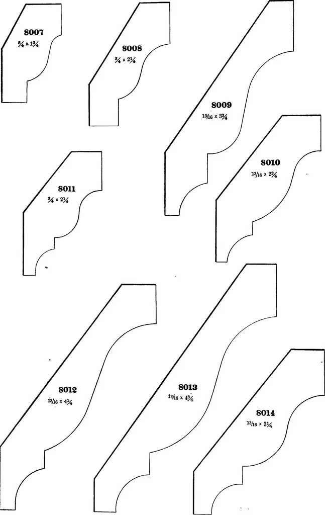 An illustration from Yellow pine mouldings, 1908, leaf 7