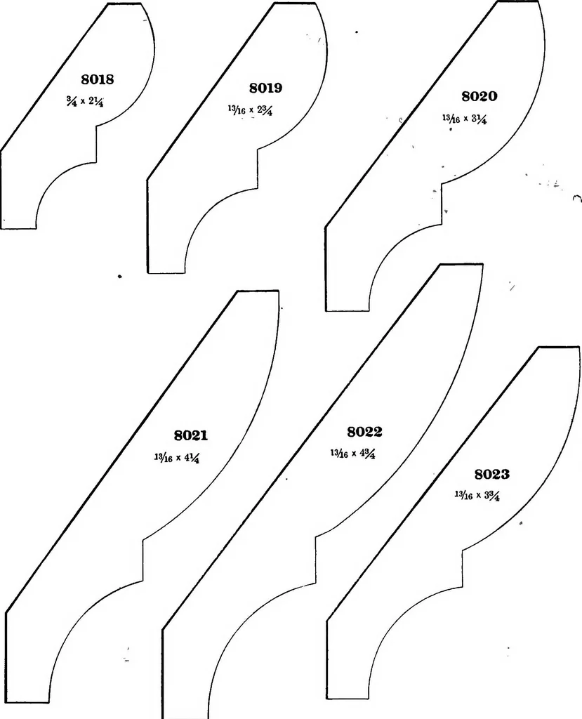 An illustration from Yellow pine mouldings, 1908, leaf 8