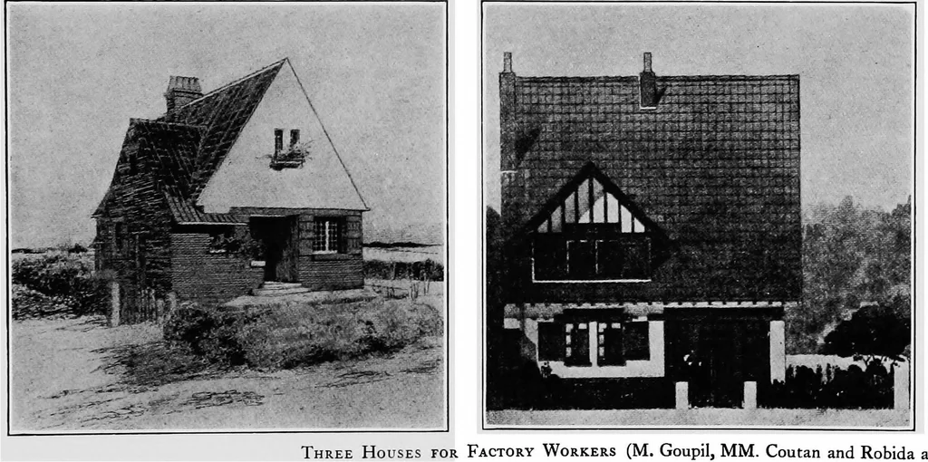 An illustration from The housing problem in war and peace, 1918, leaf 106