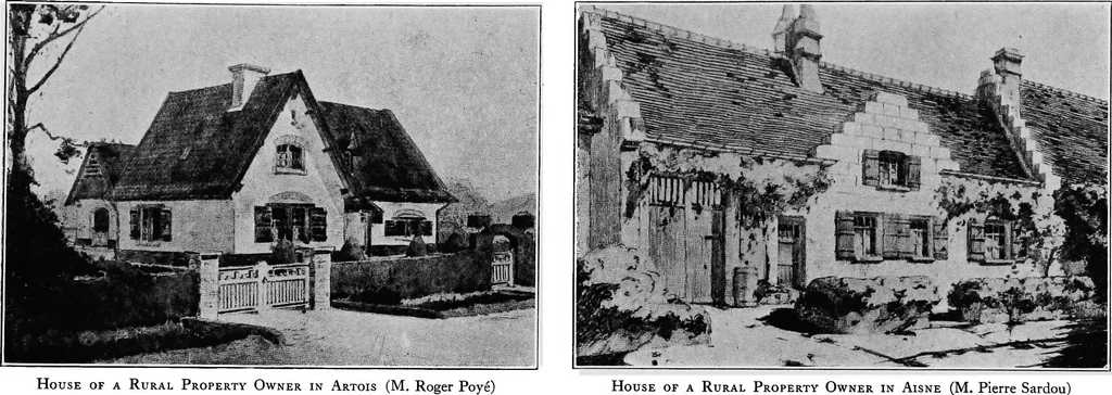 An illustration from The housing problem in war and peace, 1918, leaf 107