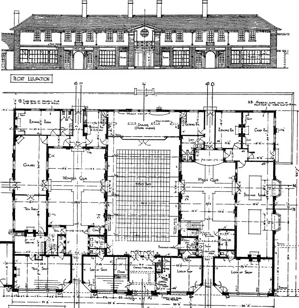 An illustration from The housing problem in war and peace, 1918, leaf 65