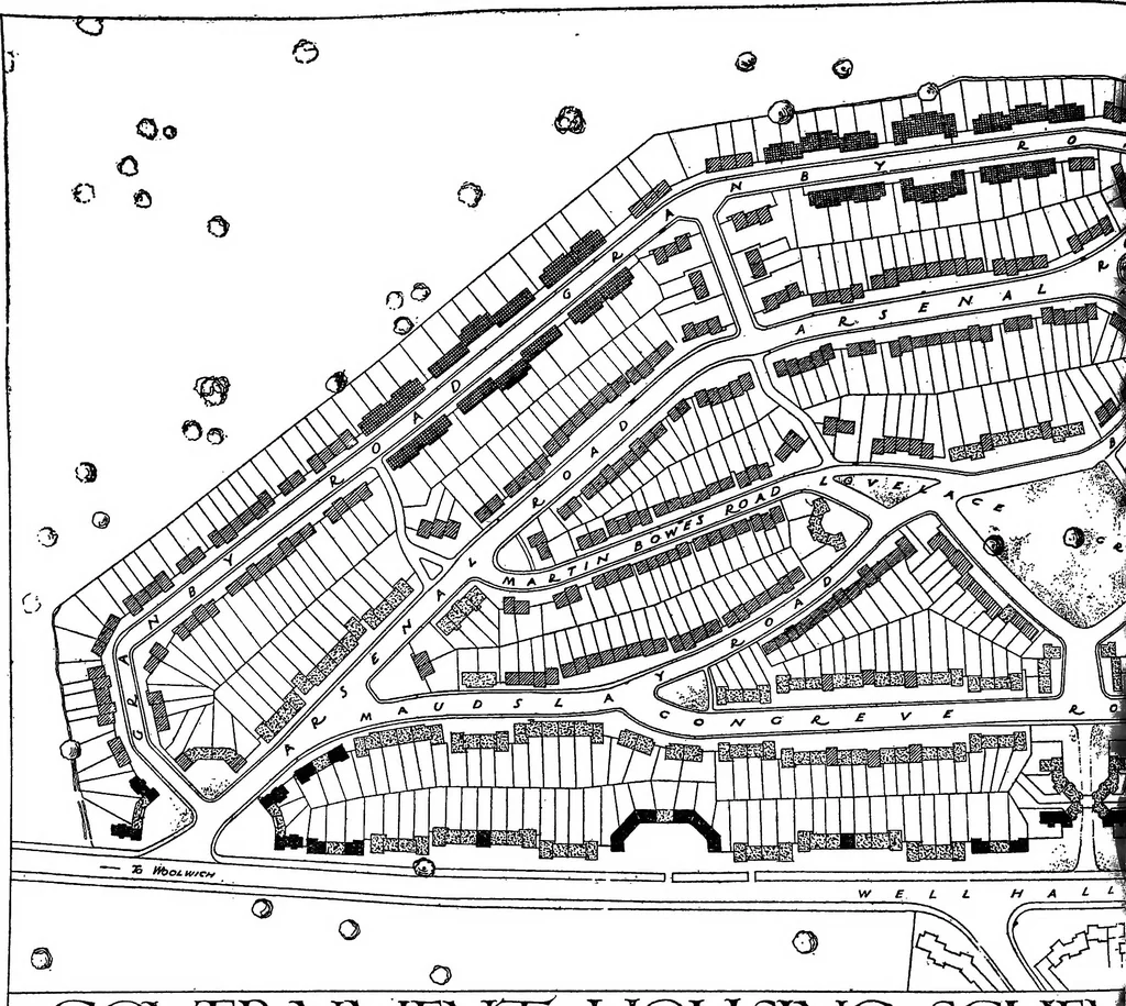 An illustration from The housing problem in war and peace, 1918, leaf 85