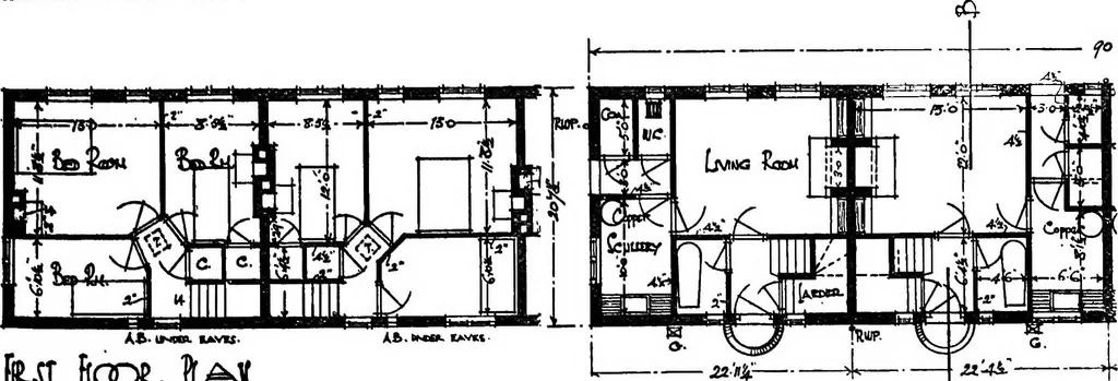 An illustration from The housing problem in war and peace, 1918, leaf 92