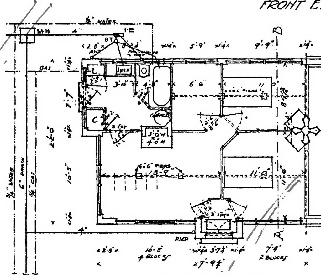 An illustration from The housing problem in war and peace, 1918, leaf 93