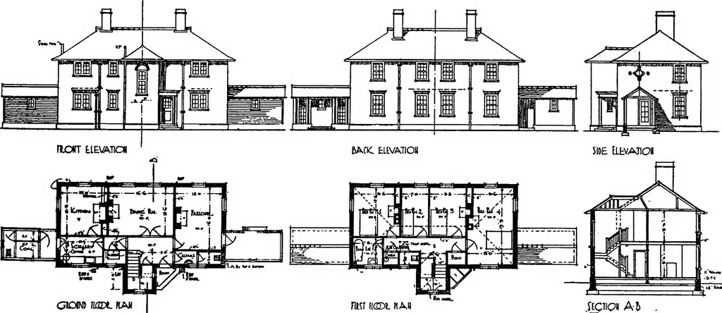 An illustration from The housing problem in war and peace, 1918, leaf 96