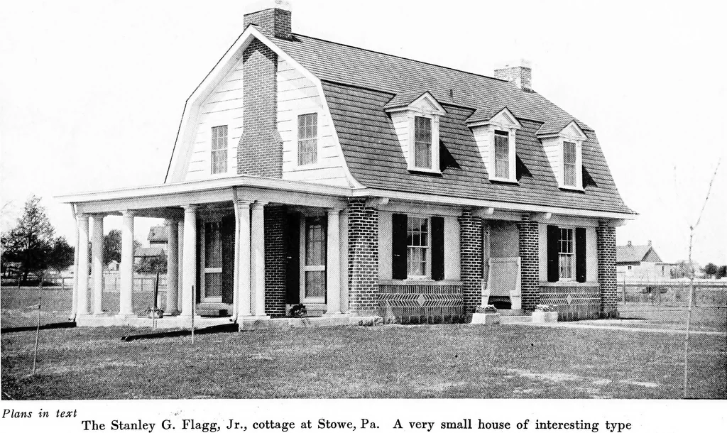 An illustration from The Dutch colonial house; its origin, design, modern plan and construction;, 1913, leaf 135