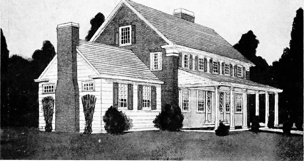 An illustration from The Dutch colonial house; its origin, design, modern plan and construction;, 1913, leaf 81