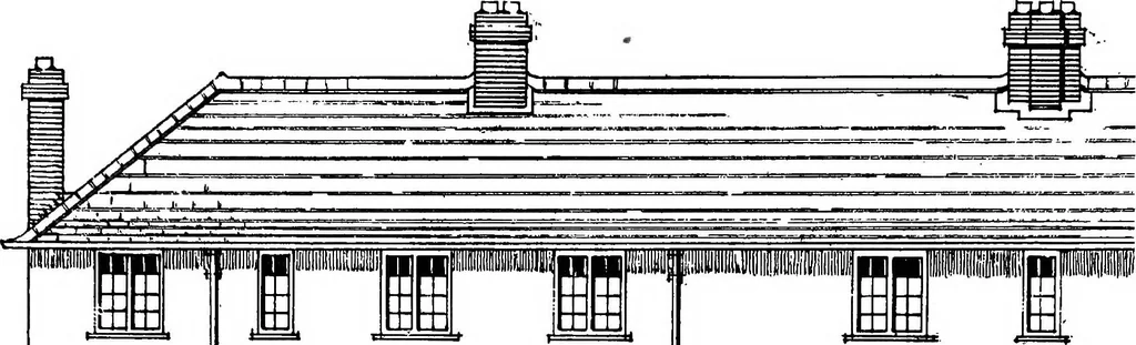 An illustration from Type plans and elevations of houses designed by the Ministry of Health in connection with state-aided housing schemes, 1920, leaf 20