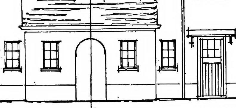 An illustration from Type plans and elevations of houses designed by the Ministry of Health in connection with state-aided housing schemes, 1920, leaf 23