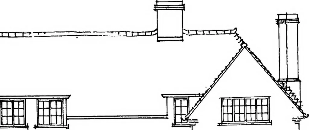 An illustration from Type plans and elevations of houses designed by the Ministry of Health in connection with state-aided housing schemes, 1920, leaf 25