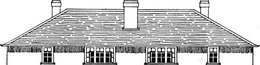 An illustration from Type plans and elevations of houses designed by the Ministry of Health in connection with state-aided housing schemes, 1920, leaf 28