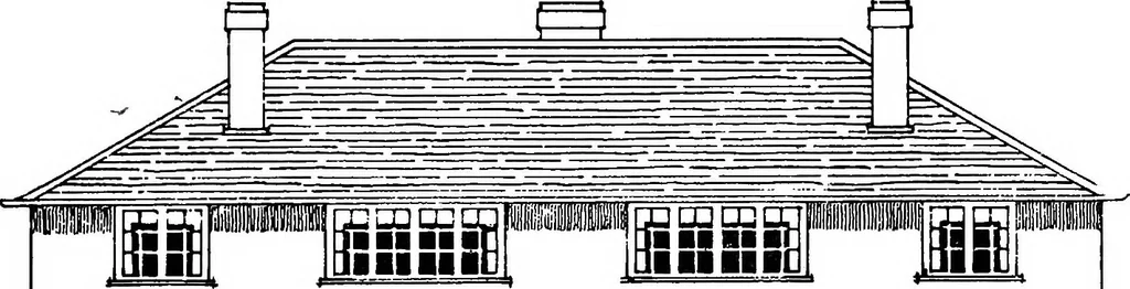 An illustration from Type plans and elevations of houses designed by the Ministry of Health in connection with state-aided housing schemes, 1920, leaf 28