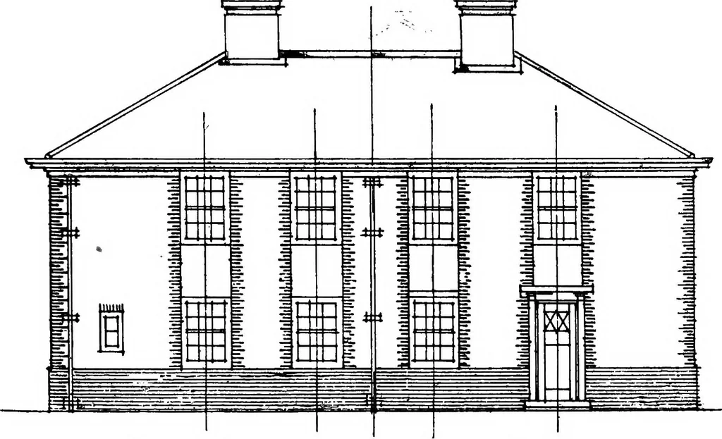 An illustration from Type plans and elevations of houses designed by the Ministry of Health in connection with state-aided housing schemes, 1920, leaf 32