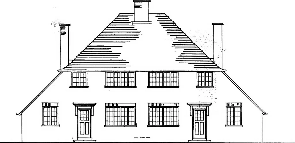 An illustration from Type plans and elevations of houses designed by the Ministry of Health in connection with state-aided housing schemes, 1920, leaf 35