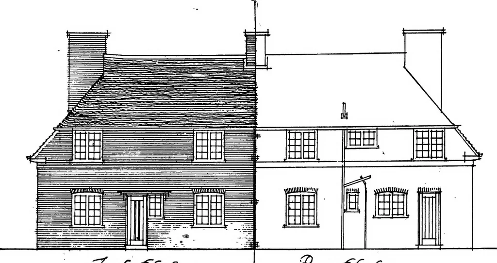 An illustration from Type plans and elevations of houses designed by the Ministry of Health in connection with state-aided housing schemes, 1920, leaf 37