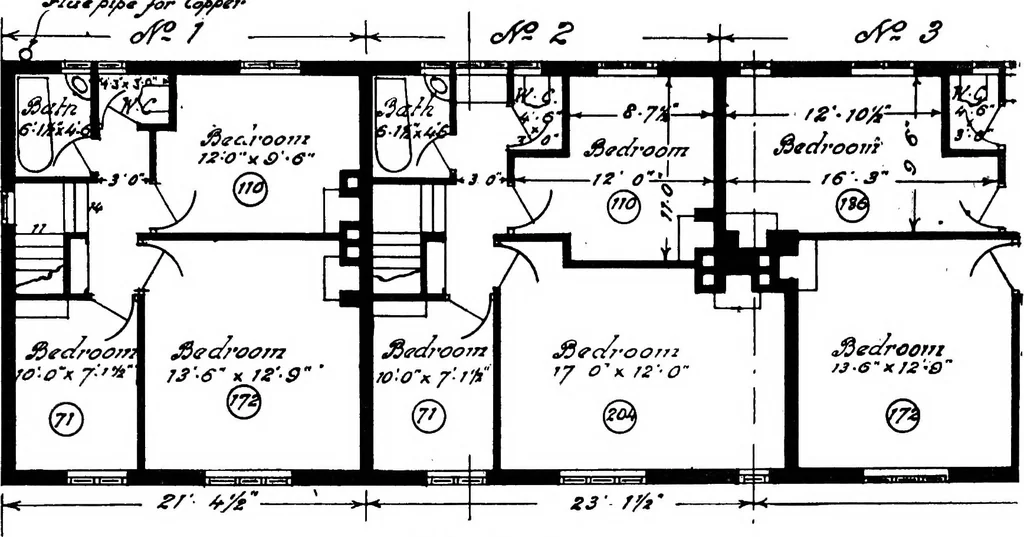 An illustration from Type plans and elevations of houses designed by the Ministry of Health in connection with state-aided housing schemes, 1920, leaf 40