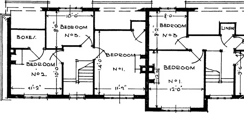 An illustration from Type plans and elevations of houses designed by the Ministry of Health in connection with state-aided housing schemes, 1920, leaf 47