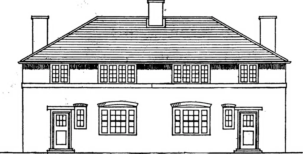 An illustration from Type plans and elevations of houses designed by the Ministry of Health in connection with state-aided housing schemes, 1920, leaf 53