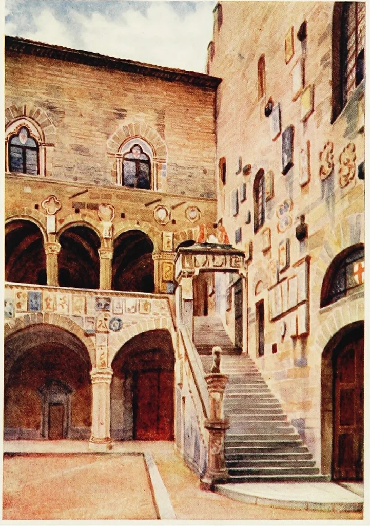 An illustration from Famous castles and palaces of Italy, 1912, leaf 220