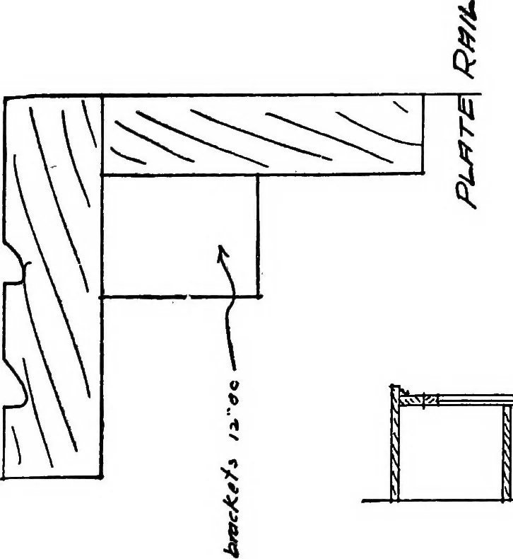 An illustration from Radford's portfolio of details of building construction; a remarkable and unique collection of full-page plates, accurately drawn and reproduced to exact scale. Complete details for every style of interior trim, including special built-in features, 1911, leaf 126