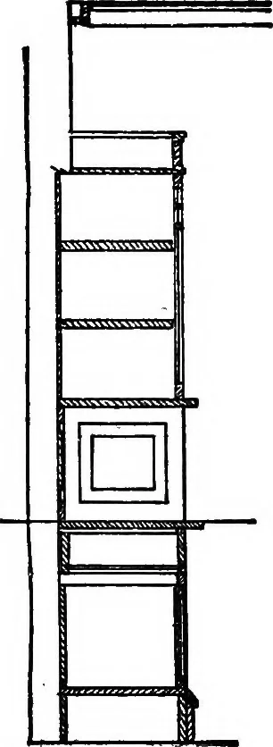 An illustration from Radford's portfolio of details of building construction; a remarkable and unique collection of full-page plates, accurately drawn and reproduced to exact scale. Complete details for every style of interior trim, including special built-in features, 1911, leaf 130