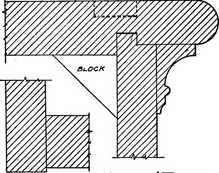 An illustration from Radford's portfolio of details of building construction; a remarkable and unique collection of full-page plates, accurately drawn and reproduced to exact scale. Complete details for every style of interior trim, including special built-in features, 1911, leaf 14
