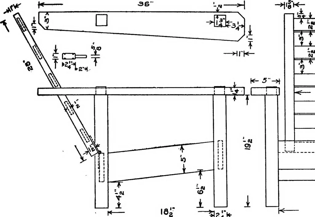 An illustration from Radford's portfolio of details of building construction; a remarkable and unique collection of full-page plates, accurately drawn and reproduced to exact scale. Complete details for every style of interior trim, including special built-in features, 1911, leaf 156