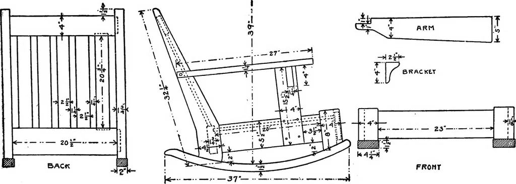 An illustration from Radford's portfolio of details of building construction; a remarkable and unique collection of full-page plates, accurately drawn and reproduced to exact scale. Complete details for every style of interior trim, including special built-in features, 1911, leaf 157