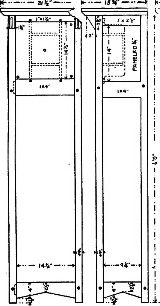 An illustration from Radford's portfolio of details of building construction; a remarkable and unique collection of full-page plates, accurately drawn and reproduced to exact scale. Complete details for every style of interior trim, including special built-in features, 1911, leaf 160
